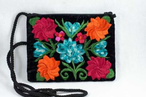 Embroidered Velvet Pouch "M"