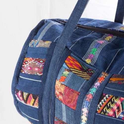 Denim Patch Work Duffel Bag “L”