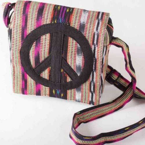Mini Peace Sign Messenger Bag