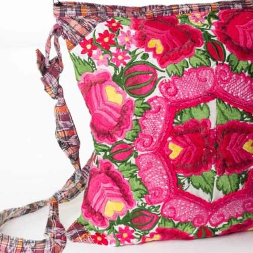 Square Floral Design Crossbody Bag