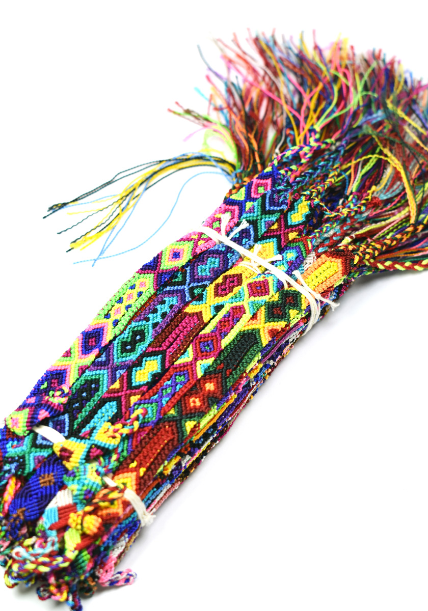 Wide Silk Friendship Bracelet  Bracelets  Handmade Guatemalan Imports