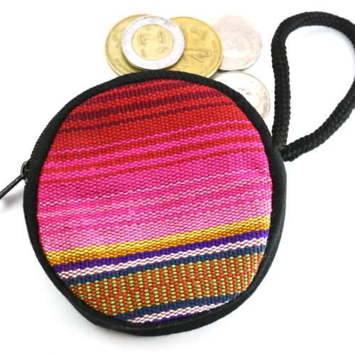 Ikat Round Coin Purse