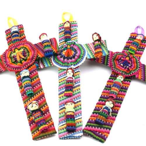 Decorative Cross with Worry Dolls “L”