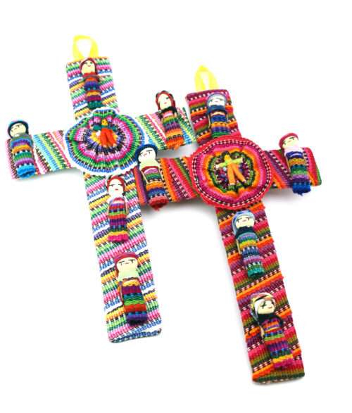 Decorative Cross with Worry Dolls "L" - Image 3