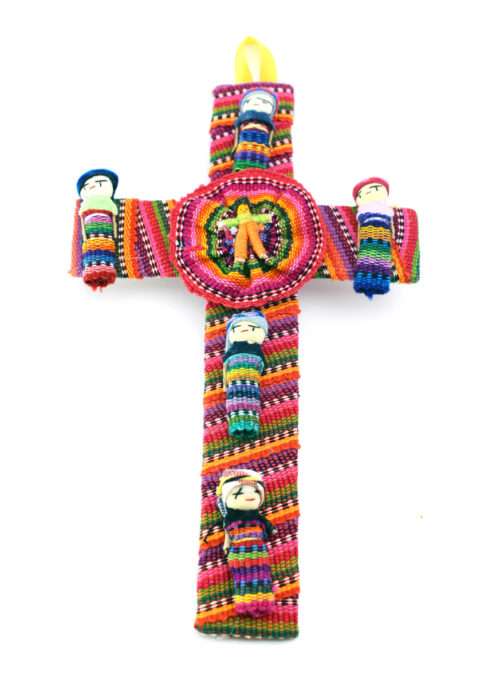 Decorative Cross with Worry Dolls "L" - Image 2