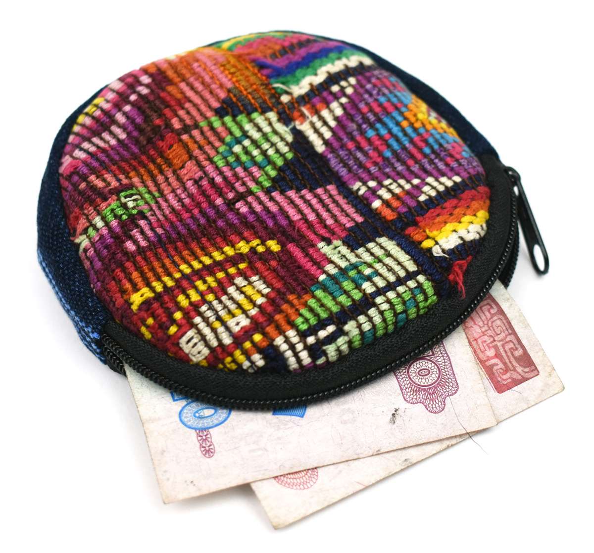 Round Huipil Coin Purse