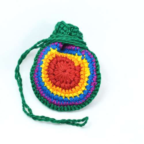 Doz. Round Crochet Crystal Pouches