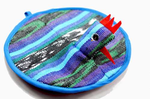 Ikat Chicken Pot Holders