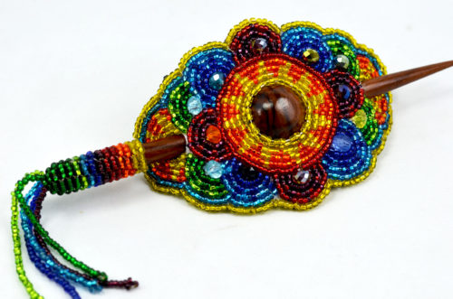 Beaded Barrette with Stick "L" - Image 2