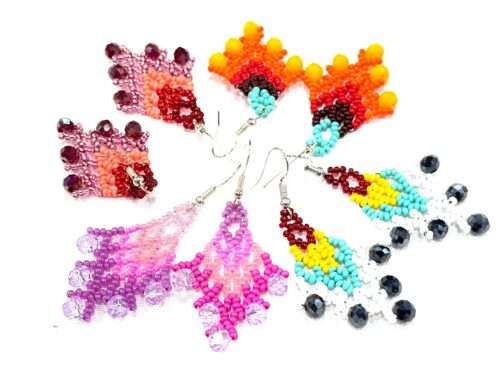 Pair of Crystal Drop Earrings - Image 2
