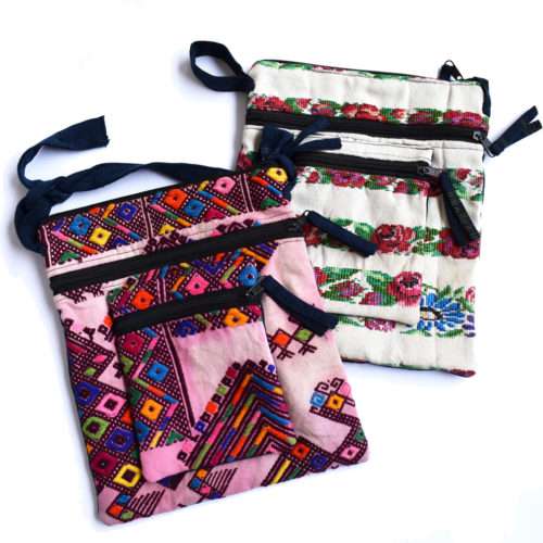 Assorted Huipil Crossbody Bag with Front Pouch