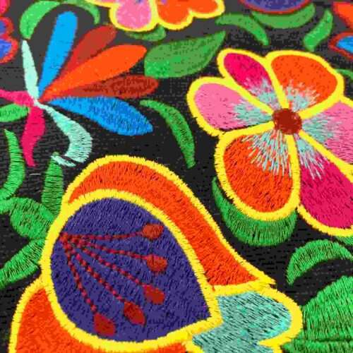 Flower Embroidered Crossbody Bag