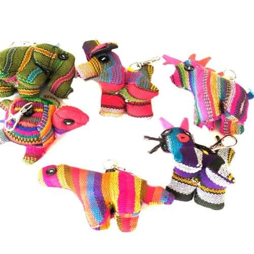 Cotton Animal Figure Keychain