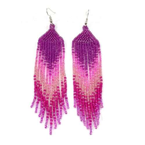 Pair of Long Fringe Earrings