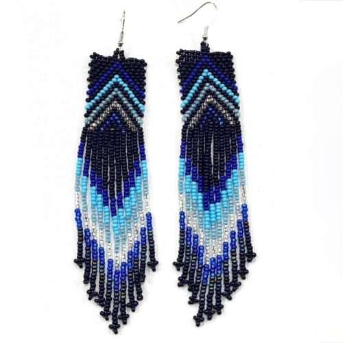Pair Square With Fringe Earring