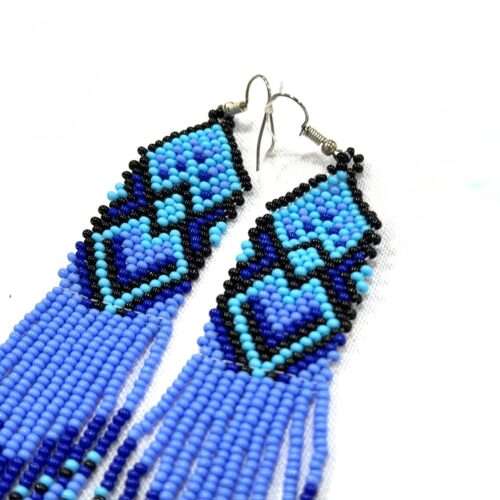 Pair of Earrings with Extra Long Fringe