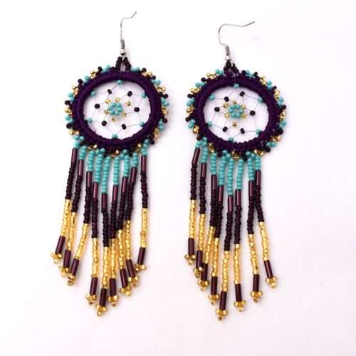 Pair of Long Tail Dream Catcher Earrings