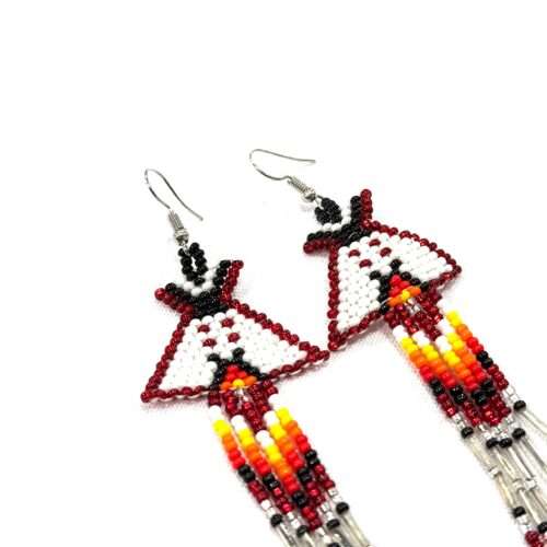 Pairs of Beaded Tipi Tent Earrings