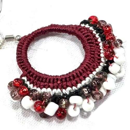 Pair Moon with Stone Earring