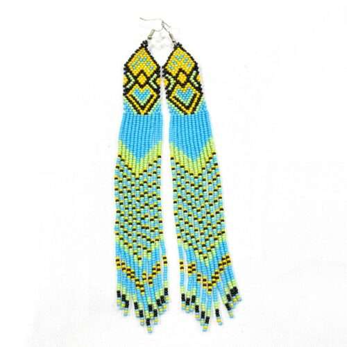 Pair of Earrings with Extra Long Fringe