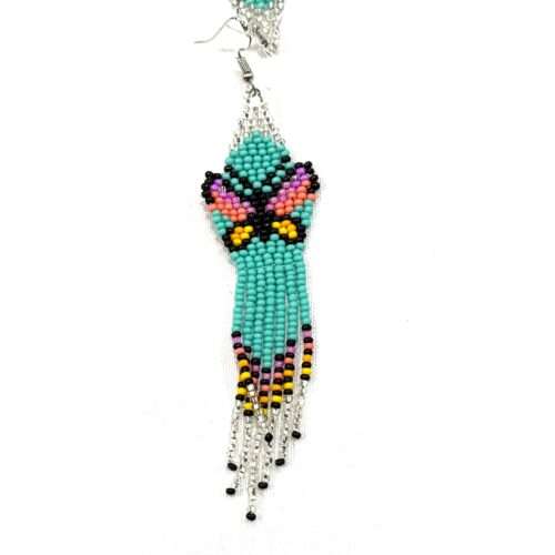 Pair of Butterfly Earrings with Fringe Miniature