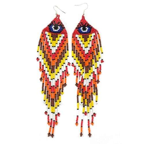 Pairs of Beaded Turkish Eye Earrings