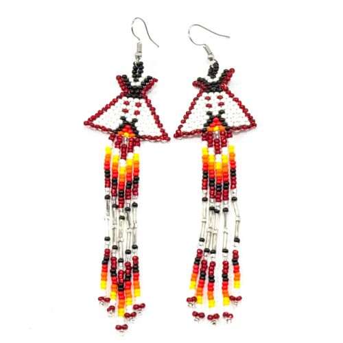 Pairs of Beaded Tipi Tent Earrings