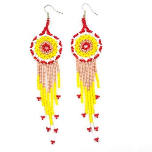 Pair Moon with Fringe Earring