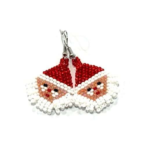 Pair Santa Face Earrings