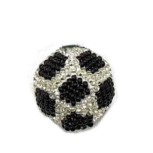 Doz. Beaded Soccerball Keychain