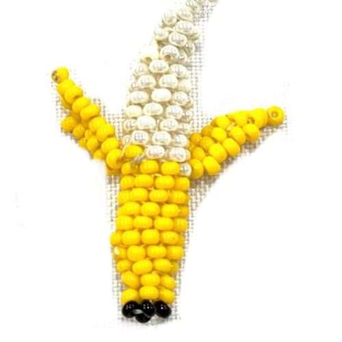 Doz. Beaded Banana Keychain
