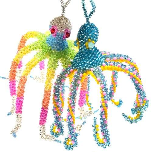 Doz. Beaded Octopus Ornament