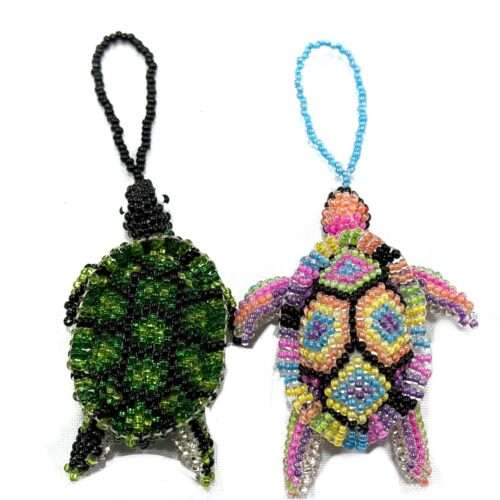Doz. Beaded Turtle Ornament