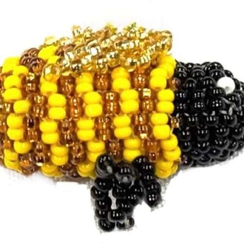 Doz. Beaded Bee Keychain