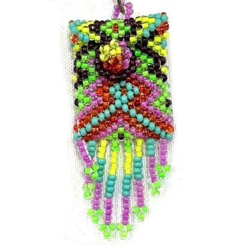 Doz. Beaded Pouch Keychain
