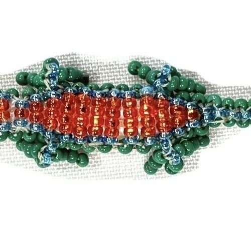 Doz. Beaded Lizard “S” Keychain
