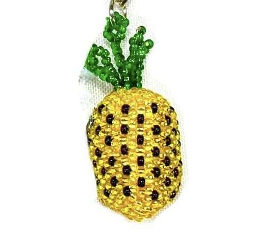 Doz. Beaded Pineapple Keychain