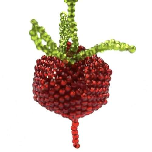 Doz. Beaded Radish Keychain